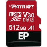 Patriot EP Series 512 GB microSDXC, Hukommelseskort Rød/Sort