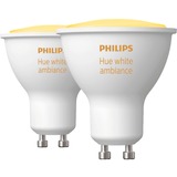 Philips Hue White Ambiance GU10 + Bridge, LED-lampe 