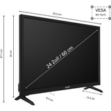 Telefunken XH24TO550S, LED-tv Sort