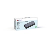 Verbatim CDS-15 Ledningsført USB 3.2 Gen 1 (3.1 Gen 1) Type-C Sort, Grå, Docking station aluminium/Sort, Ledningsført, USB 3.2 Gen 1 (3.1 Gen 1) Type-C, 100 W, 3,5 mm, 1000 Mbit/s, Sort, Grå