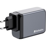 Verbatim GNC-200 Universel Sort, Grå Vekselstrøm Hurtig opladning Indendørs, Oplader grå, Indendørs, Vekselstrøm, 21 V, Sort, Grå