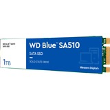 WD Blue SA510 M.2 1000 GB Serial ATA III, Solid state-drev Blå/Hvid, 1000 GB, M.2, 560 MB/s, 6 Gbit/sek.