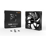 be quiet! Pure Wings 3 140mm PWM, Sag fan Sort