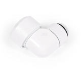 Alphacool Eiszapfen 13mm HardTube skruefitting 90° drejelig G1/4 - Hvid, Forbindelse Hvid