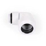 Alphacool Eiszapfen 13mm HardTube skruefitting 90° drejelig G1/4 - Hvid, Forbindelse Hvid