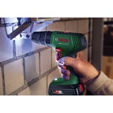 Bosch Batteridrevet slagboremaskineskruetrækker EasyImpact 18V-40, Bore-/ skruemaskine Grøn/Sort