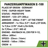 COBI Panzerkampfwagen E-100, Bygge legetøj 