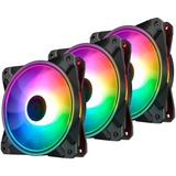 DeepCool DP-F12-AR-CF120P-3P computer cooling system Computerkabinet Ventilator 12 cm Sort 1 stk, Sag fan Sort/gennemsigtig, Ventilator, 12 cm, 500 rpm, 1800 rpm, 28,8 dB, 52,5 kubikfod/min.