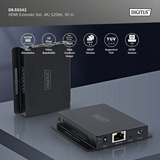 Digitus 4K HDMI Extender Sæt, HDMI-udvidelse forlænger Sort