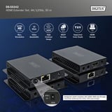 Digitus DS-55342, HDMI-udvidelse forlænger Sort