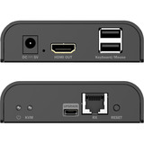 Digitus HDMI KVM IP-modtager, KVM-switchen Sort