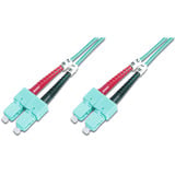 Digitus LWL patchkabel, duplex, SC > SC stik, multimode OM3 Turkis