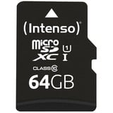 Intenso 3424490 hukommelseskort 64 GB MicroSD UHS-I Klasse 10 Sort, 64 GB, MicroSD, Klasse 10, UHS-I, Class 1 (U1), Temperaturbestandigt, Stødresistent, Vandtæt, Røntgenbestandig