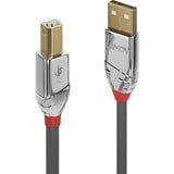 Lindy USB 2.0 Type A til B kabel, Cromo Line grå/Chrome