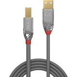 Lindy USB 2.0 Type A til B kabel, Cromo Line grå/Chrome