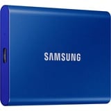 SAMSUNG Portable SSD T7 2 TB USB Type-C 3.2 Gen 2 (3.1 Gen 2) Blå, Solid state-drev Blå, 2 TB, USB Type-C, 3.2 Gen 2 (3.1 Gen 2), 1050 MB/s, Beskyttelse af adgangskode, Blå