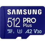 Samsung MB-MD512SA/EU hukommelseskort 512 GB MicroSDXC UHS-I Klasse 10 Blå, 512 GB, MicroSDXC, Klasse 10, UHS-I, 180 MB/s, 130 MB/s