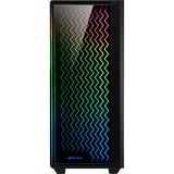 Sharkoon RGB LIT 200 Midi Tower Sort, Towerkabinet Sort, Midi Tower, PC, Sort, ATX, micro ATX, Mini-ITX, Blå, Grøn, Rød, Kabinet faner, Front