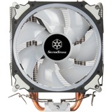 SilverStone AR12 RGB Processor Køler 12 cm Sort, Rustfrit stål, Hvid, CPU køler Køler, 12 cm, 700 rpm, 2200 rpm, 29 dB, 68,9 kubikfod/min.