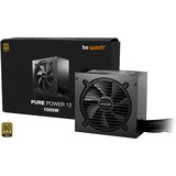 be quiet! PURE POWER 12 1000W enhed til strømforsyning 20+4 pin ATX ATX Sort, PC strømforsyning Sort, 1000 W, 110 - 240 V, 1050 W, 50/60 Hz, 12 A, 6 A