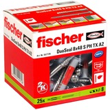 fischer DuoSeal 8x48 S PH TX A2, Dyvel Lys grå/Rød