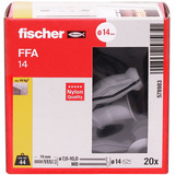 fischer Porøsbetonpløk FFA 14, Dyvel Lys grå