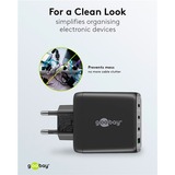 goobay USB-C multiport hurtigoplader, PD, GaN, 68 watt Sort