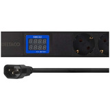 BlueWalker PowerWalker PDU LC-10A 7x CEE 7/3 (IEC C14 indgang), Strømforsyning Sort
