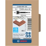 Bosch 2 608 690 133 Rotary hammer chisel attachment tilbehør til roterende hammer, Mejsel Rotary hammer chisel attachment, Bosch, Rustfrit Stål, 25 cm, 5 stk