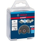 Bosch 2 608 900 035 multifunktion værktøj Segmenteret klinge, Savklinge Segmenteret klinge, Cement fiberpanel, Cementbundne fiberplader, Glasfiber forstærket plastik, Mortar, Blød sten, 8,5 cm, 10 stk, Plasthus
