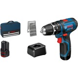 Bosch GSB 12V-15 Professional, 06019B690K, Slagborer skruemaskine Blå/Sort