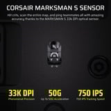 Corsair Scimitar Elite Wireless SE MMO, Gaming mus Rødgods