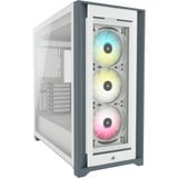 Corsair iCUE 5000X RGB Midi Tower Hvid, Towerkabinet Hvid, Midi Tower, PC, Hvid, ATX, EATX, ITX, Plast, Stål, Hærdet glas, Spil