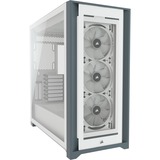 Corsair iCUE 5000X RGB Midi Tower Hvid, Towerkabinet Hvid, Midi Tower, PC, Hvid, ATX, EATX, ITX, Plast, Stål, Hærdet glas, Spil