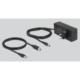 DeLOCK 63738 interface hub USB 3.2 Gen 1 (3.1 Gen 1) Type-B 5000 Mbit/s Grå, USB hub USB 3.2 Gen 1 (3.1 Gen 1) Type-B, USB 3.2 Gen 1 (3.1 Gen 1) Type-A, 5000 Mbit/s, Grå, Aluminium, 1 m