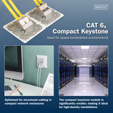 Digitus CAT 6A kompakt Keystone modul skærmet værktøjsfrit 