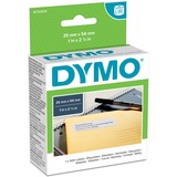 Dymo Ægte LabelWriter Returadresseetiketter | 25 mm x 54 mm | Selvklæbende | Rulle med 500 let-aftagelige etiketter | til LabelWriter etiketmaskiner | Fremstillet i Europa Hvid, Selvklæbende printeretiket, Papir, Permanent, Rektandel, LabelWriter