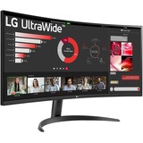 LG 34WR50QK, LED-skærm Sort
