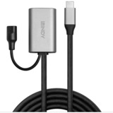 Lindy 43271 USB-kabel 5 m USB 3.2 Gen 1 (3.1 Gen 1) USB C Sort, Forlængerledning Sort, 5 m, USB C, USB C, USB 3.2 Gen 1 (3.1 Gen 1), 5000 Mbit/s, Sort