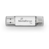 MediaRange Kombo-lagerstick 1 TB, USB-stik Sølv/gennemsigtig