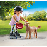 PLAYMOBIL My Life Inlinerin med Retriever, Bygge legetøj 