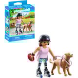 PLAYMOBIL My Life Inlinerin med Retriever, Bygge legetøj 