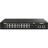 QNAP QSW-M2116P-2T2S netværksswitch Administreret L2 2.5G Ethernet Strøm over Ethernet (PoE) Sort Administreret, L2, 2.5G Ethernet, Fuld duplex, Strøm over Ethernet (PoE), Stativ-montering