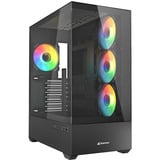 Sharkoon AK6 RGB, Towerkabinet Sort