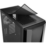 Sharkoon ELITE SHARK TG7M RGB Sort, Towerkabinet Sort, PC, Sort, ATX, EATX, micro ATX, Mini-ITX, Spil, Flere, Kabinet faner