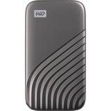 WD My Passport 1000 GB Grå, Solid state-drev grå, 1000 GB, USB Type-C, 3.2 Gen 2 (3.1 Gen 2), 1050 MB/s, Beskyttelse af adgangskode, Grå