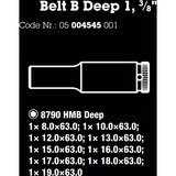 Wera 05004545001 stiksæt Topnøglesæt Sort, Topnøglesæt, 3/8", Metric, 9 hoved(er), 8,10,12,13,15,16,17,18,19 mm, 320 mm