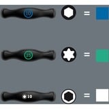 Wera 05023454001, 454/10 HF Set Imperial 2, Skruetrækker Sort/Grøn