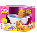 ZURU Pets Alive - Mommy Capybara and Baby Surprise, Spil figur Pets Alive Mommy Capybara and Baby Surprise, Legetøjskapivar, 3 År, Interaktiv, Klingende