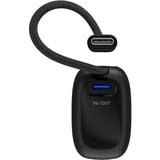 goobay Powerbank 5.000 mAh, integreret USB-C kabel 13 cm, 20 watt, Power Bank Sort